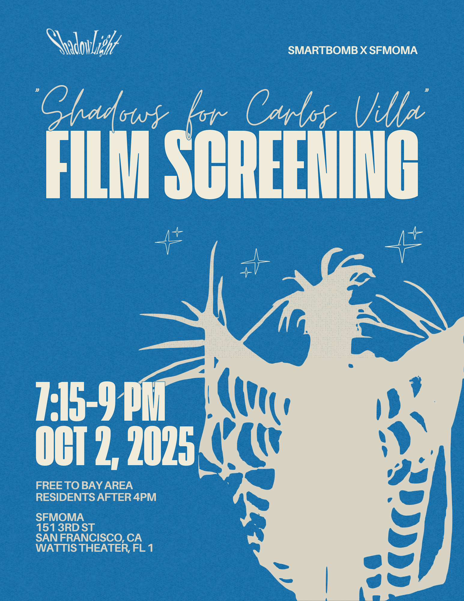 "Shadows for Carlos Villa" Short Film Screening at SFMOMAxSMARTBOMB: Waves of Knowing