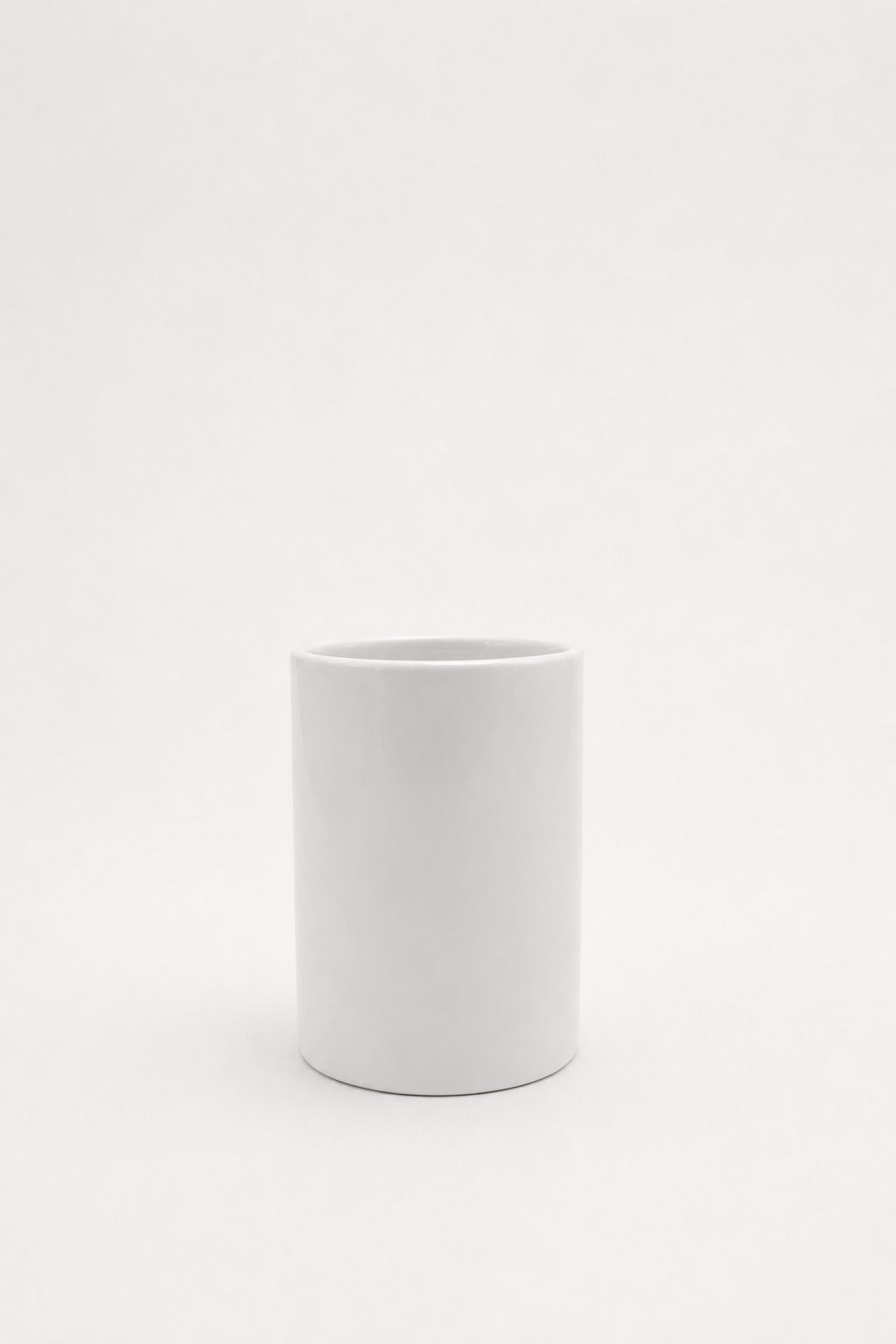 White Ceramic Cylinder Vase Small