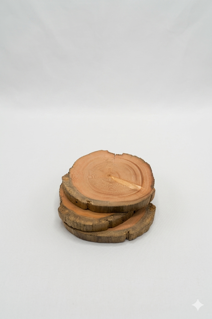 Handcrafted Natural Wood Slice Coasters