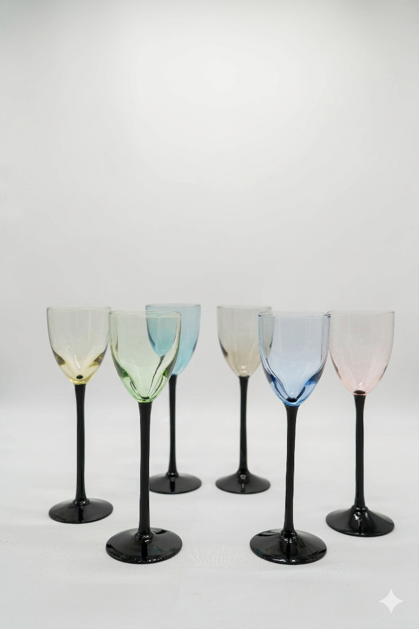 Coloured Liqueur Glass Set