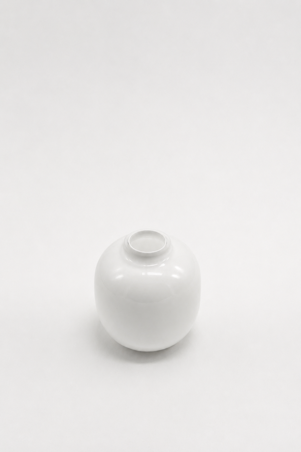 White Glass Bud Vase