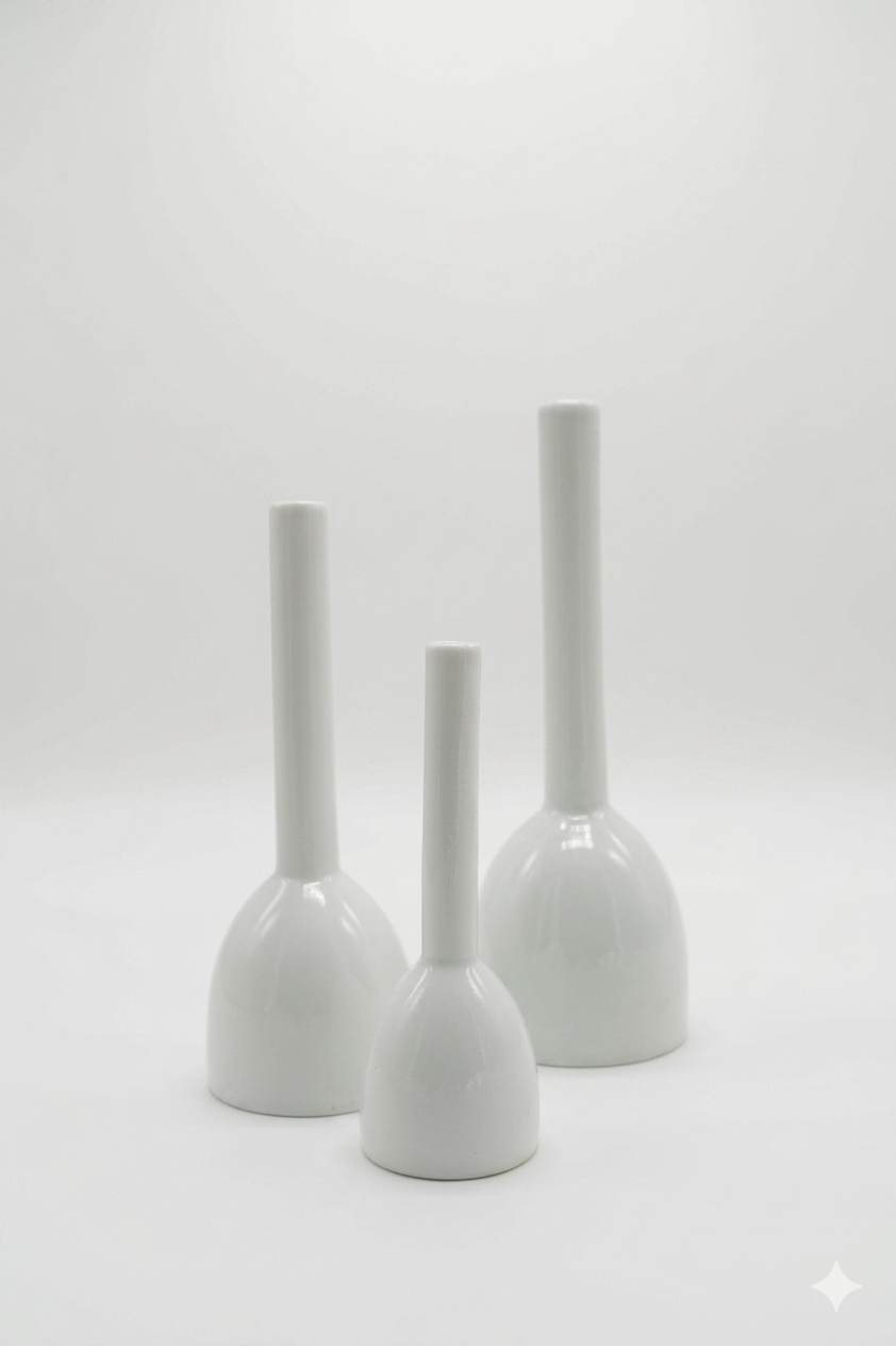 White Glazed Porcelain Vases