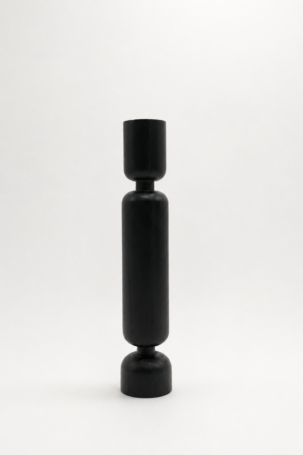 Normann Copenhagen Black Black Wooden Candlestick
