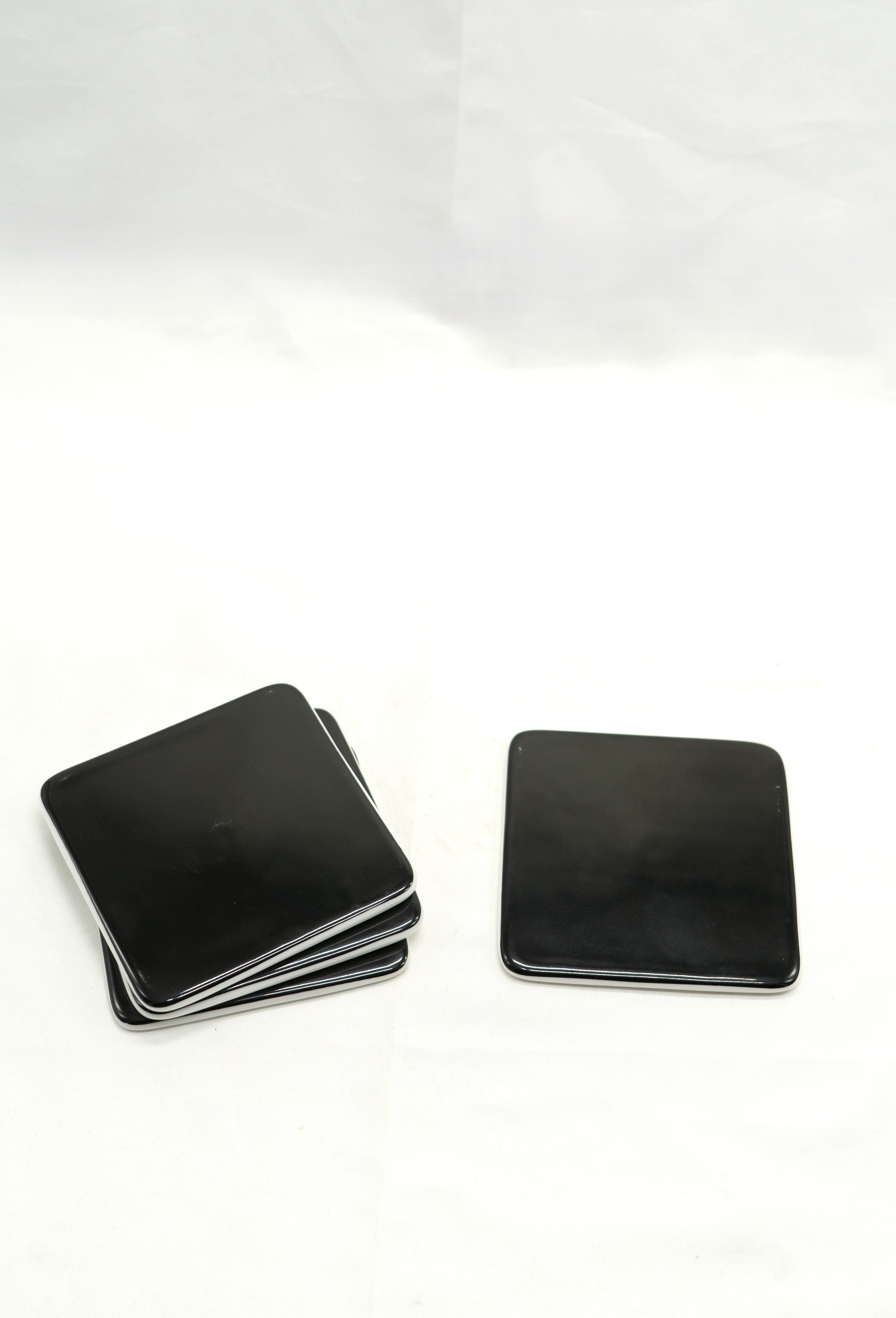 Country Road Black Ceramic Coaster Set