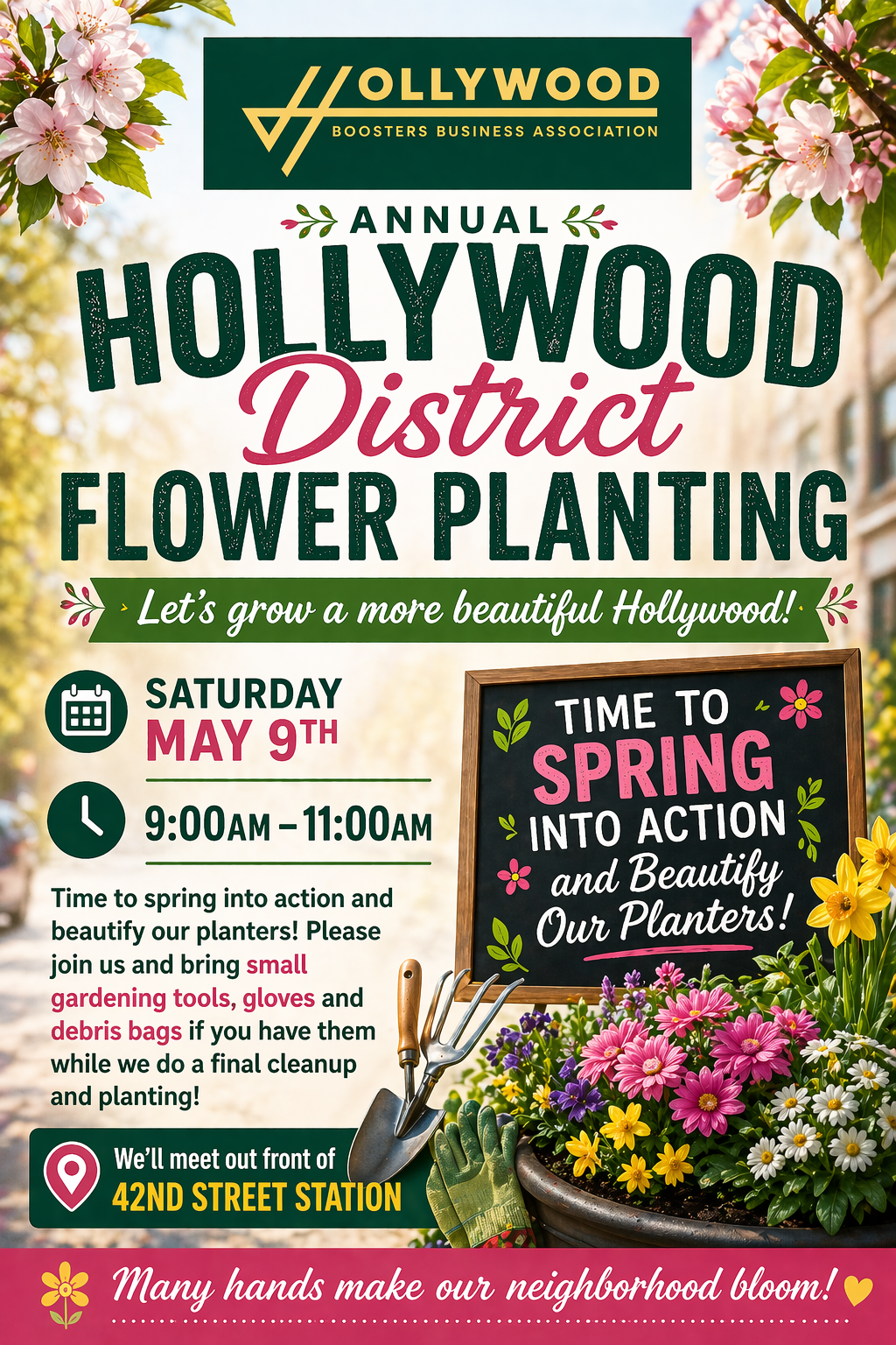 Hollywood District Flower Planting