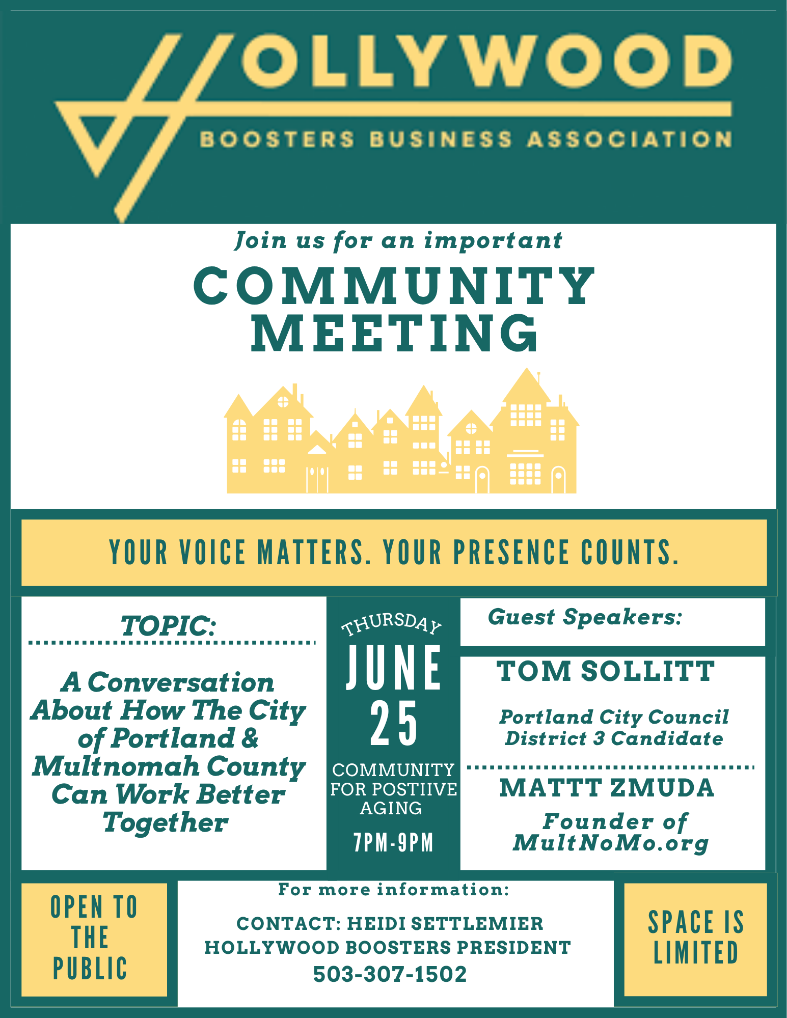 Community Meeting –&nbsp;A Conversation About How the City of Portland &amp; Multnomah County Can Work Better Together