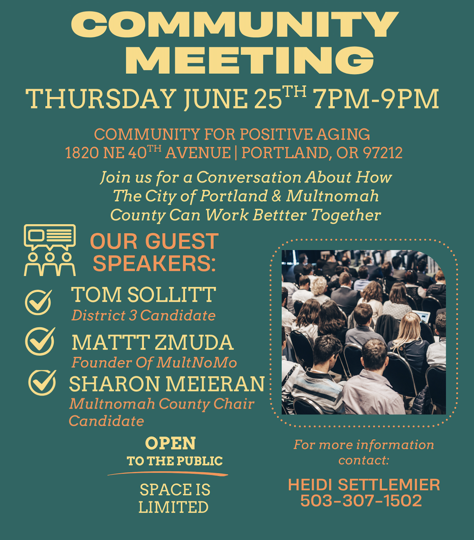 Community Meeting - A Conversation About How the City of Portland &amp; Multnomah County Can Work Better Together