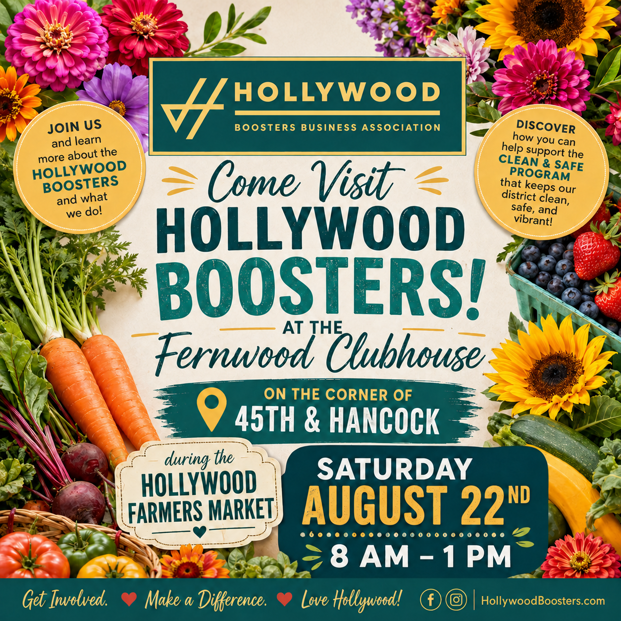Clean+Safe Fundraiser at Hollywood Farmers Market