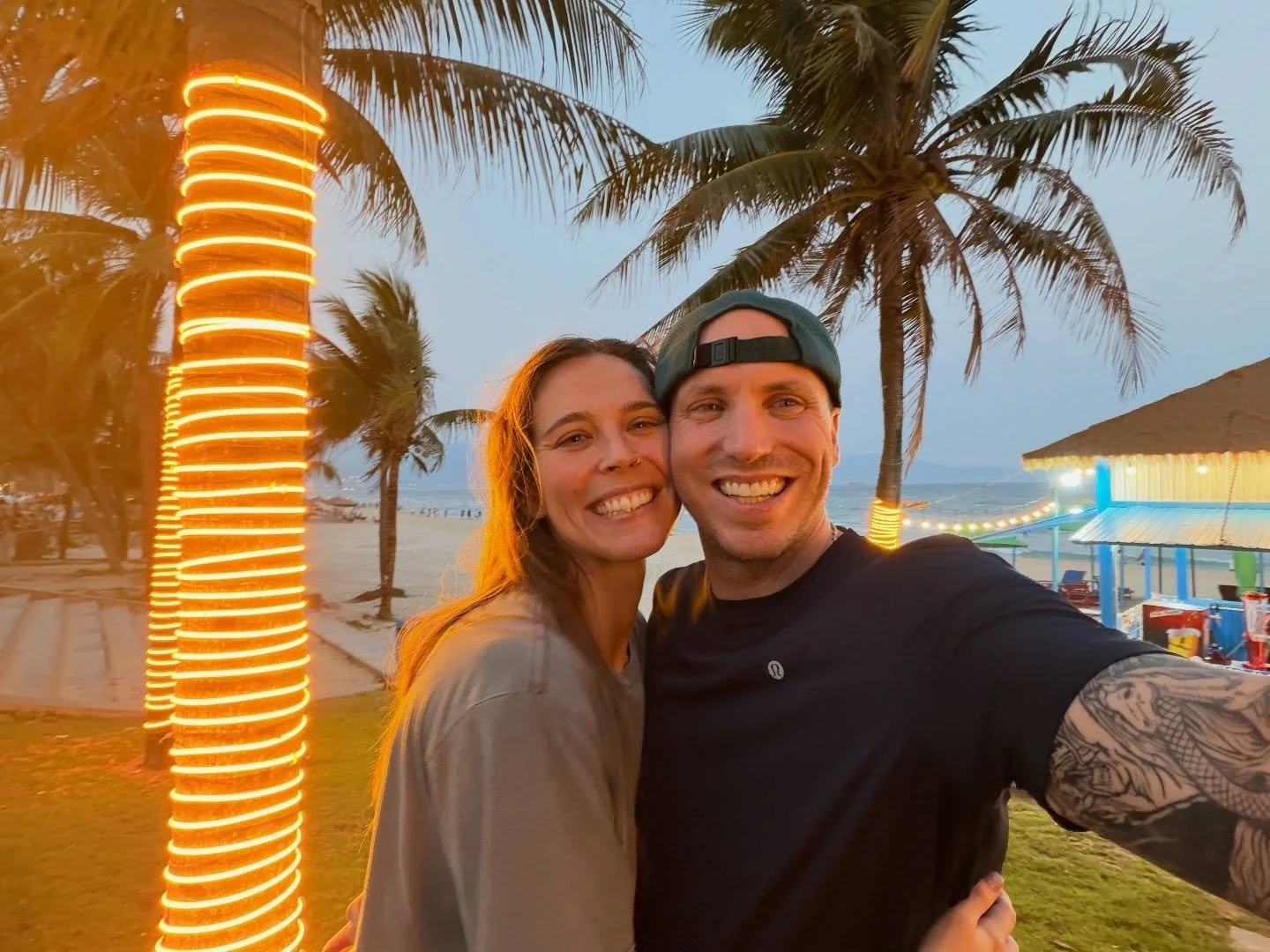 Enjoying while we can 🏝️

This corneal ulcer stole about a week of our fun but still making the most of it.

Strolls of My Khe beach boardwalk.
Random delicious beachside dinners(includes getting hit in the face with stray volleyballs).
Walks to see