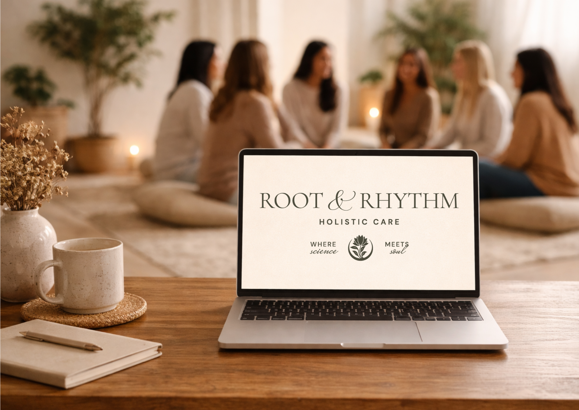 Virtual and in-person wellness offerings through Root & Rhythm Holistic Care, creating spaces for connection, education, and support where science meets soul through workshops, groups, and holistic occupational therapy services.