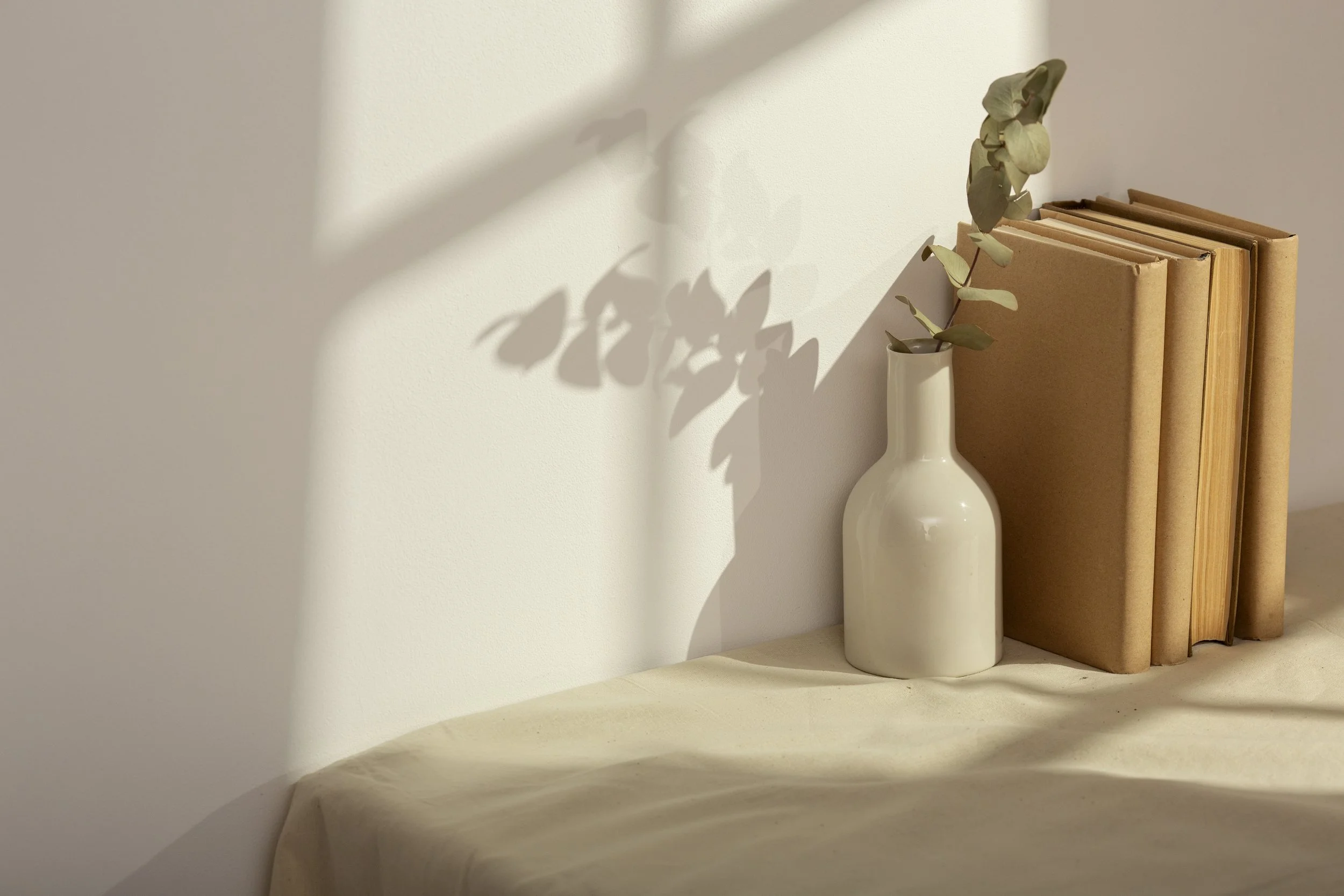 Minimal, natural textures, and warm light that reflects the grounded, restorative approach of Root & Rhythm Holistic Care. A visual representation of intentional living, nervous system support, and holistic wellness.
