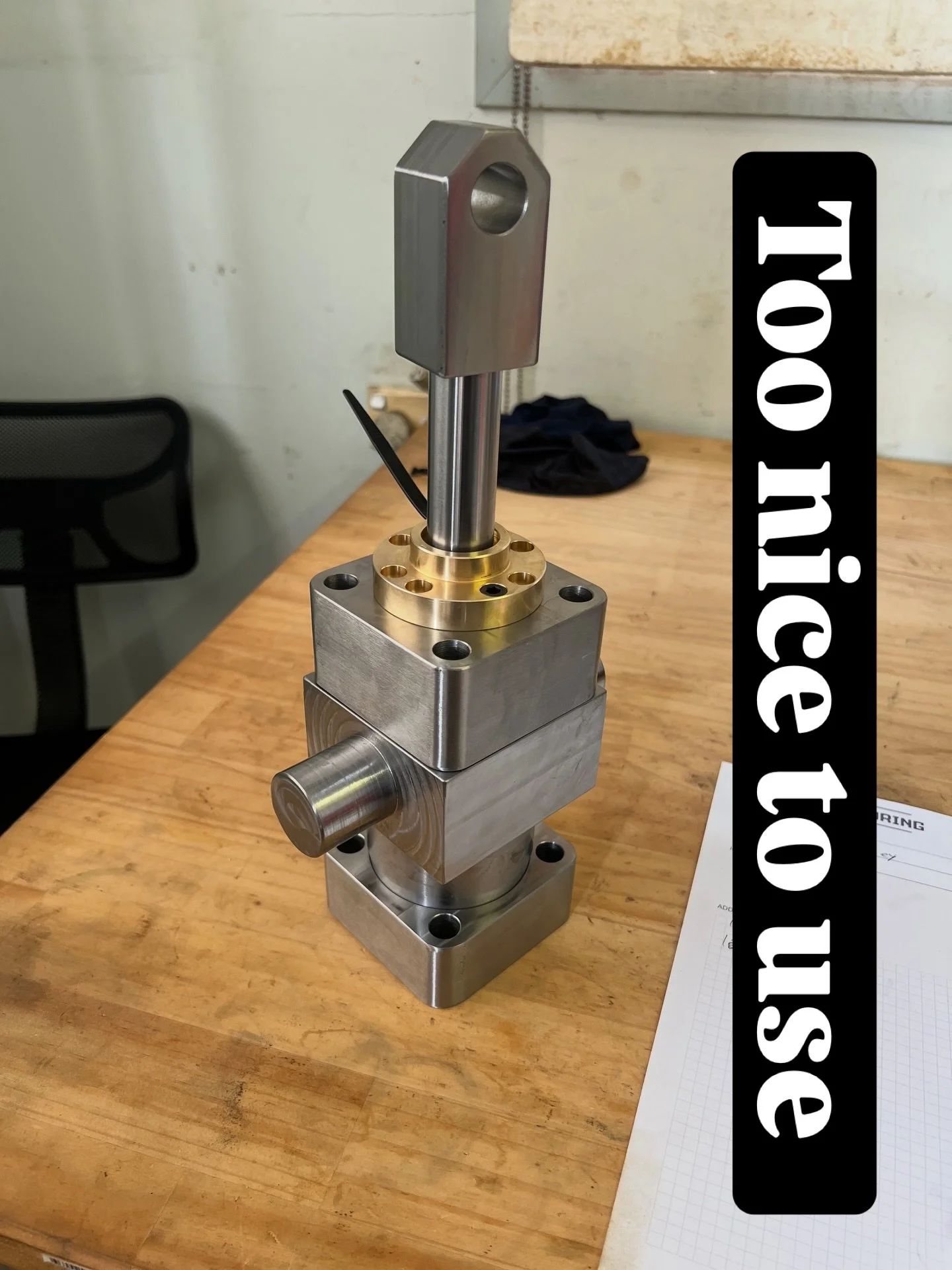 Trunnion hydraulic ram 
#steelart #toonice