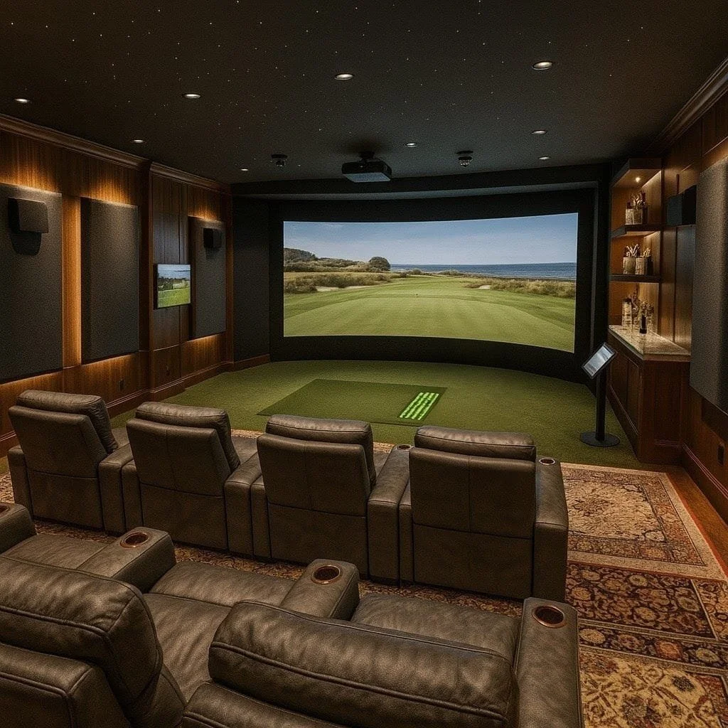 Home Theatre Room Golf Simulator Conversion and Installation