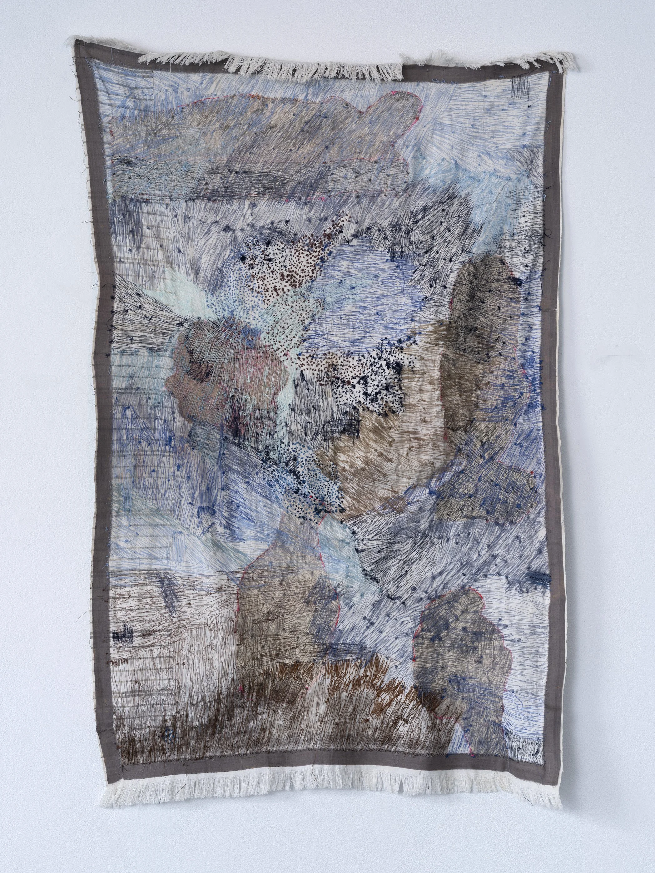 Untitled 
Antique textiles, cotton thread
145 x 85cm