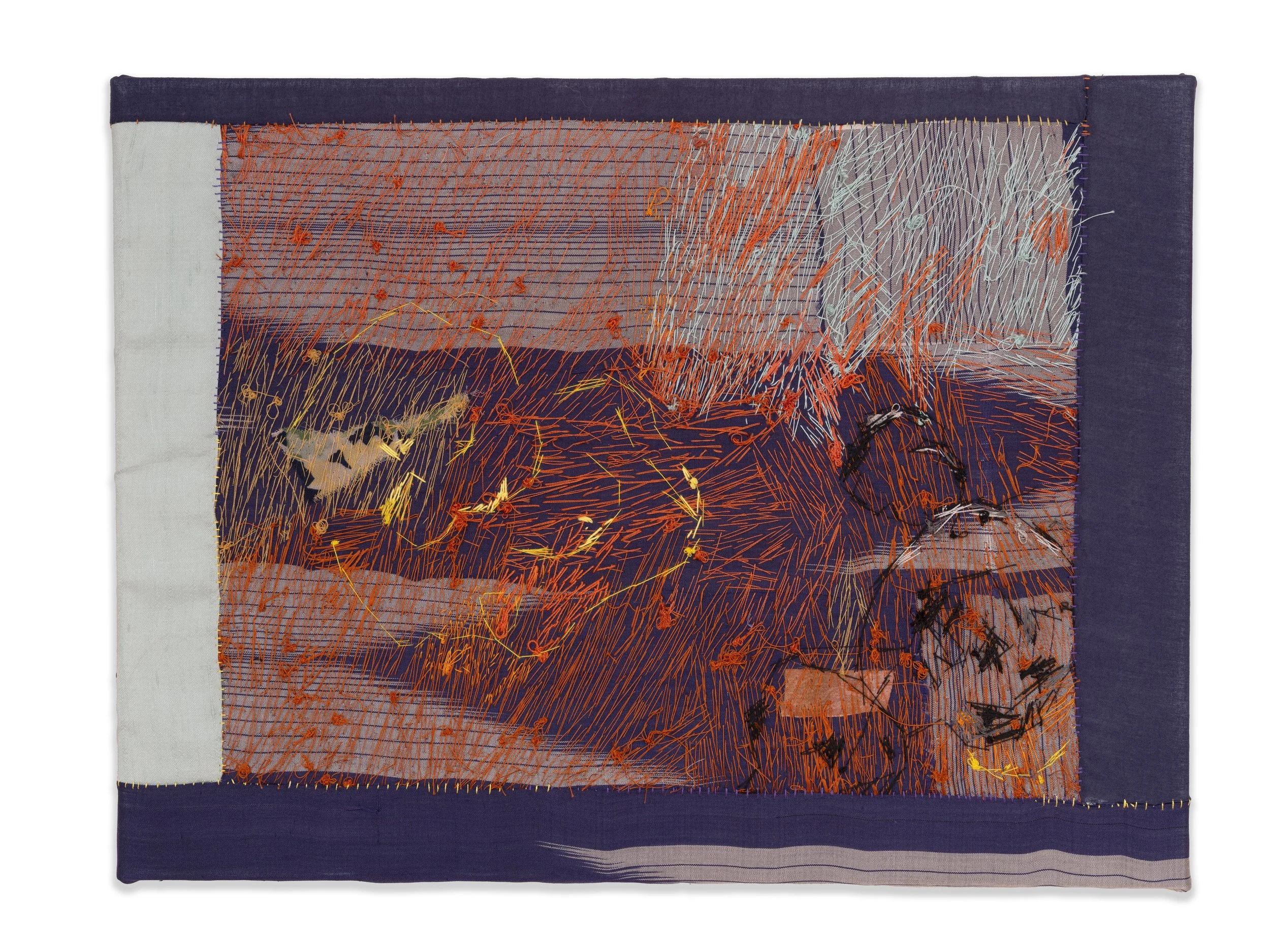 'I'm not scared of the dark anymore'
antique textiles, cotton thread
40 x 30cm