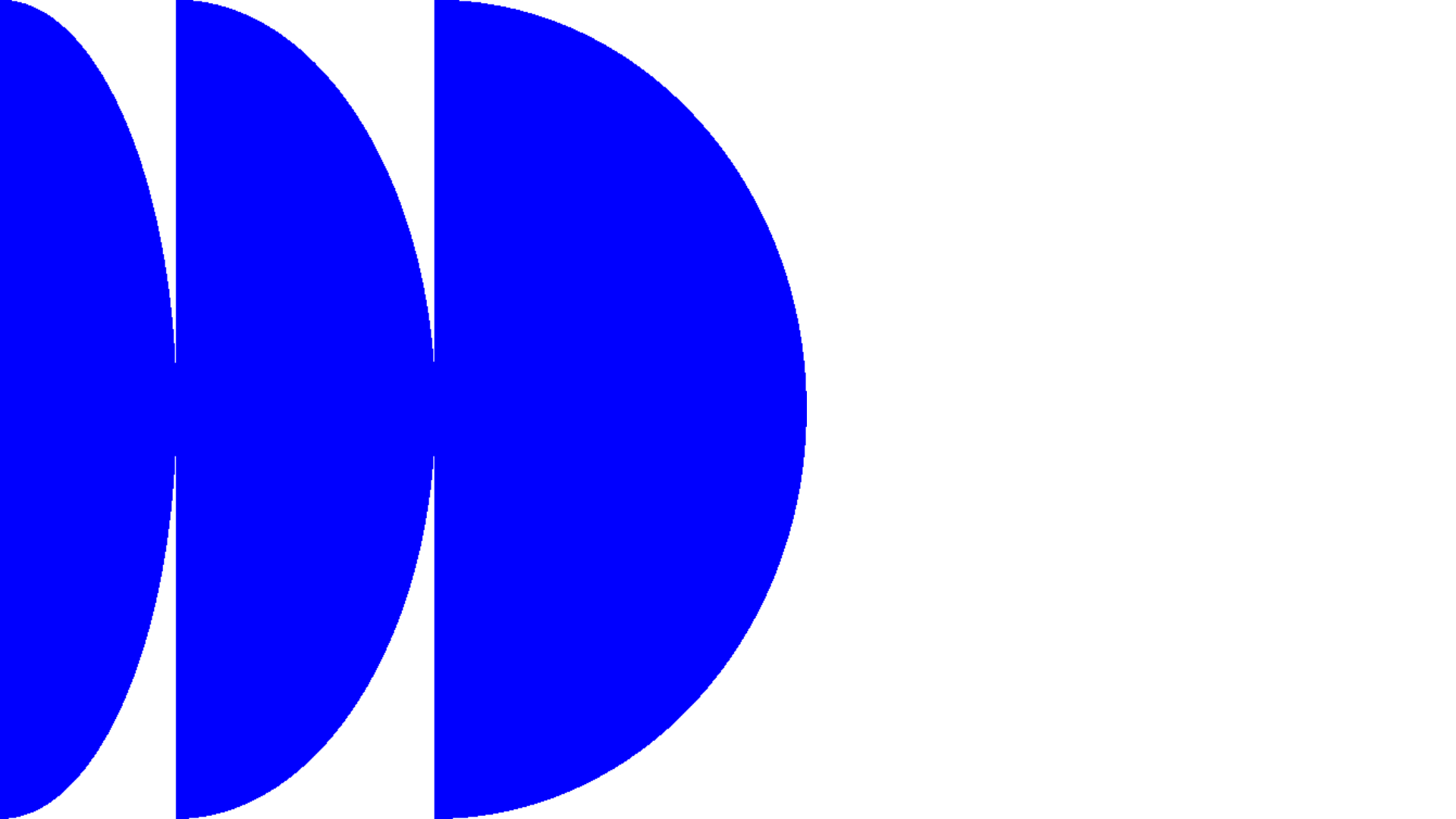 Close-up of a blue and black logo with overlapping circular shapes and stylized text.