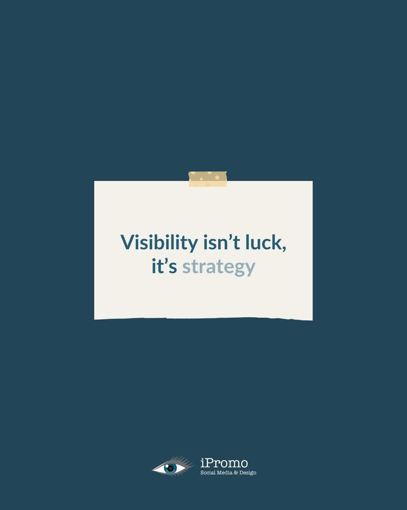 Visibility isn&rsquo;t luck, it&rsquo;s strategy ✨

𝐈𝐭&rsquo;𝐬 𝐬𝐢𝐦𝐩𝐥𝐞 - 𝐈𝐟 𝐩𝐞𝐨𝐩𝐥𝐞 𝐜𝐚𝐧&rsquo;𝐭 𝐬𝐞𝐞 𝐲𝐨𝐮, 𝐭𝐡𝐞𝐲 𝐜𝐚𝐧&rsquo;𝐭 𝐜𝐡𝐨𝐨𝐬𝐞 𝐲𝐨𝐮!

And visibility doesn&rsquo;t happen by accident. It&rsquo;s built through