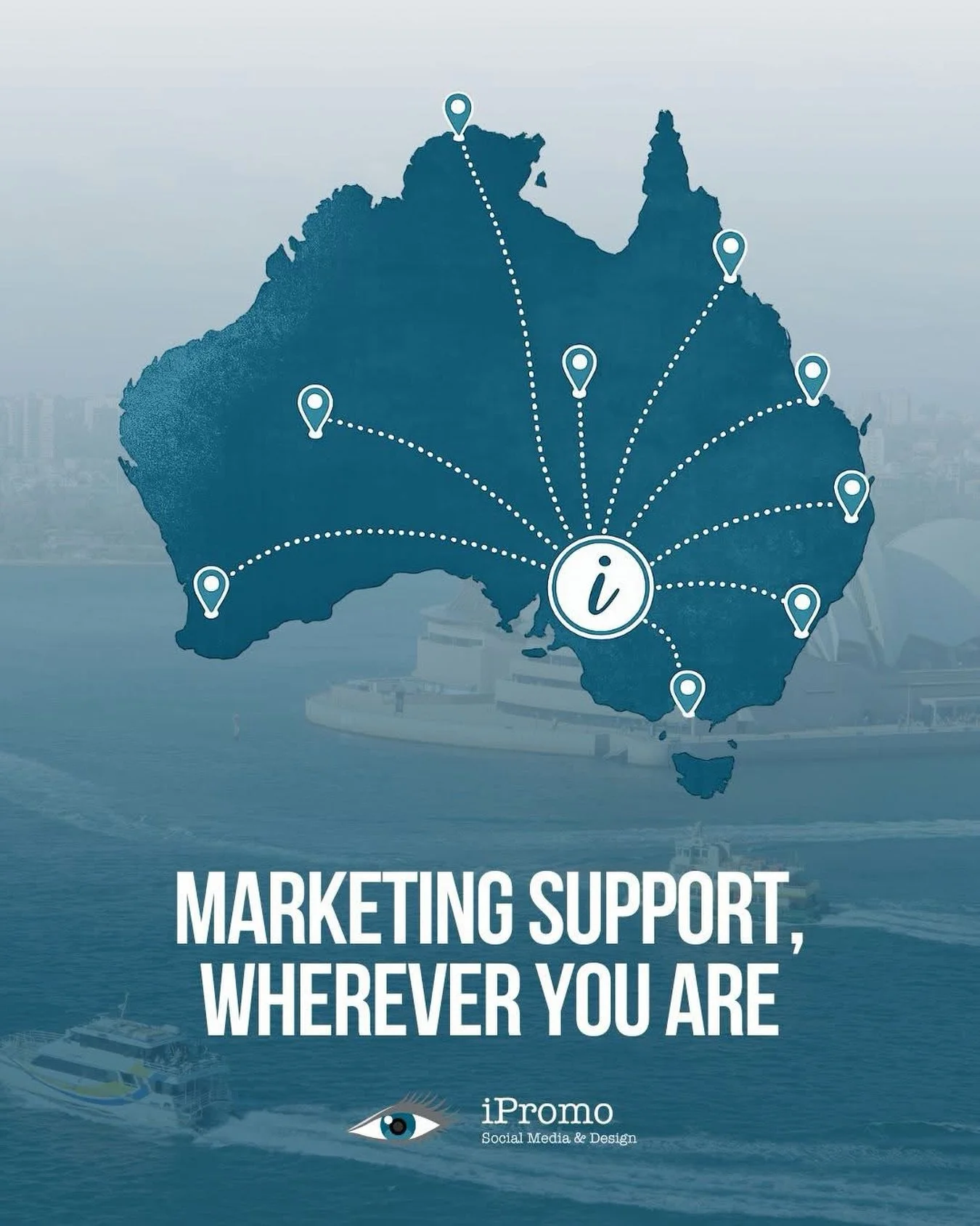 Great marketing isn&rsquo;t limited by location📍

Whether you&rsquo;re based in Adelaide, Sydney, Perth, Melbourne, regional Australia, or anywhere else in Australia or the world, iPromo Social Media &amp; Design can support your business with creat