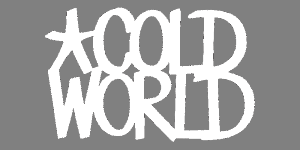 The text 'HOLD WORLD' written in large, bold black letters on a gray background.