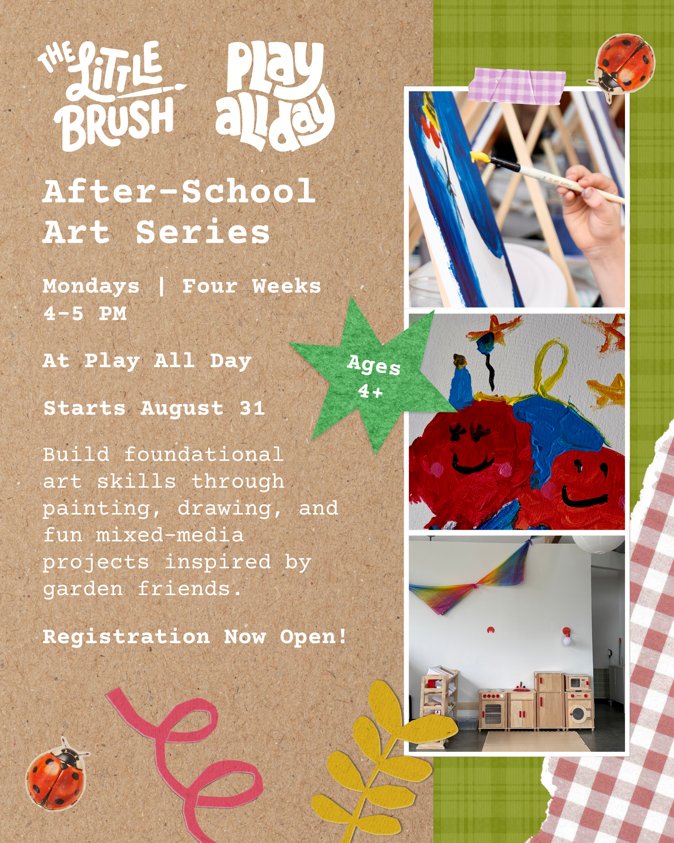Graphic discussing after-school art program details