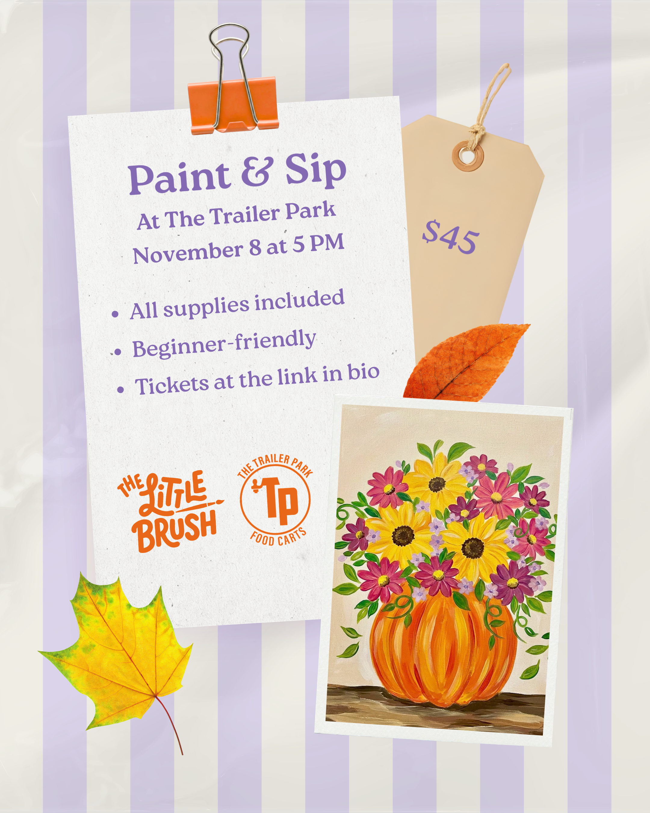 Sunflower and floral bouquet in a pumpkin painting