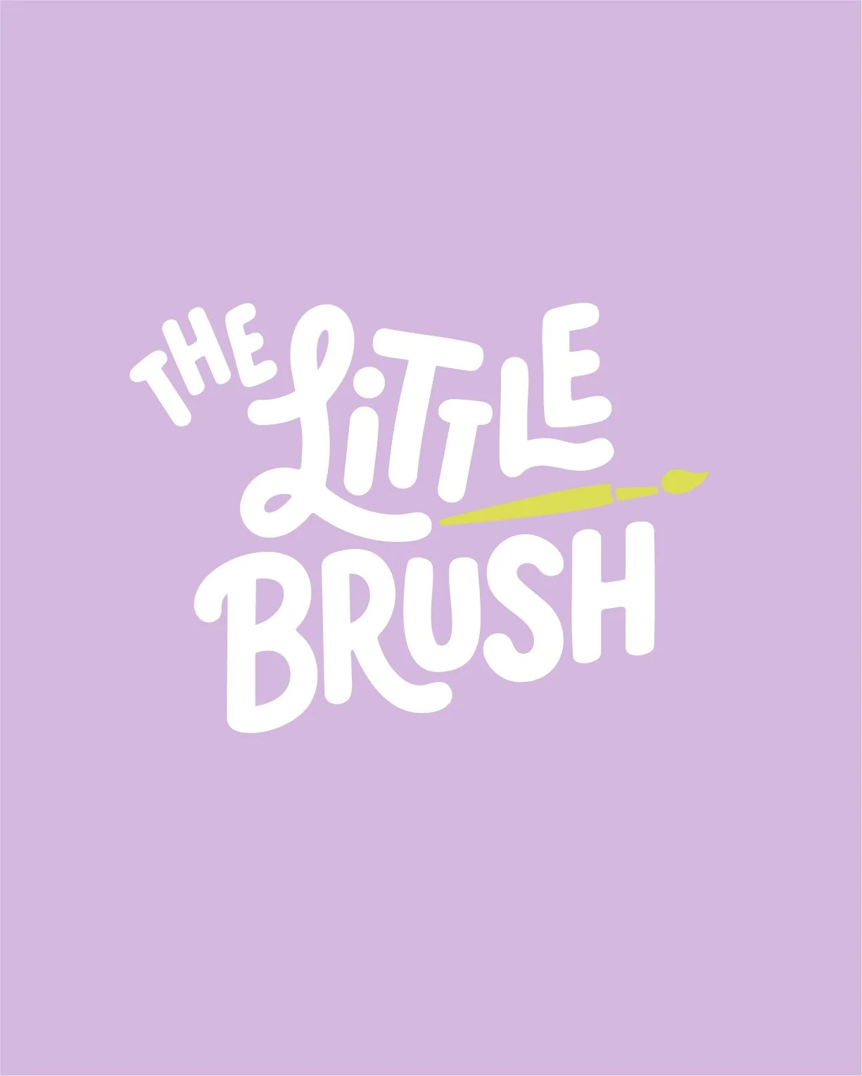 The Little Brush logo on a purple background