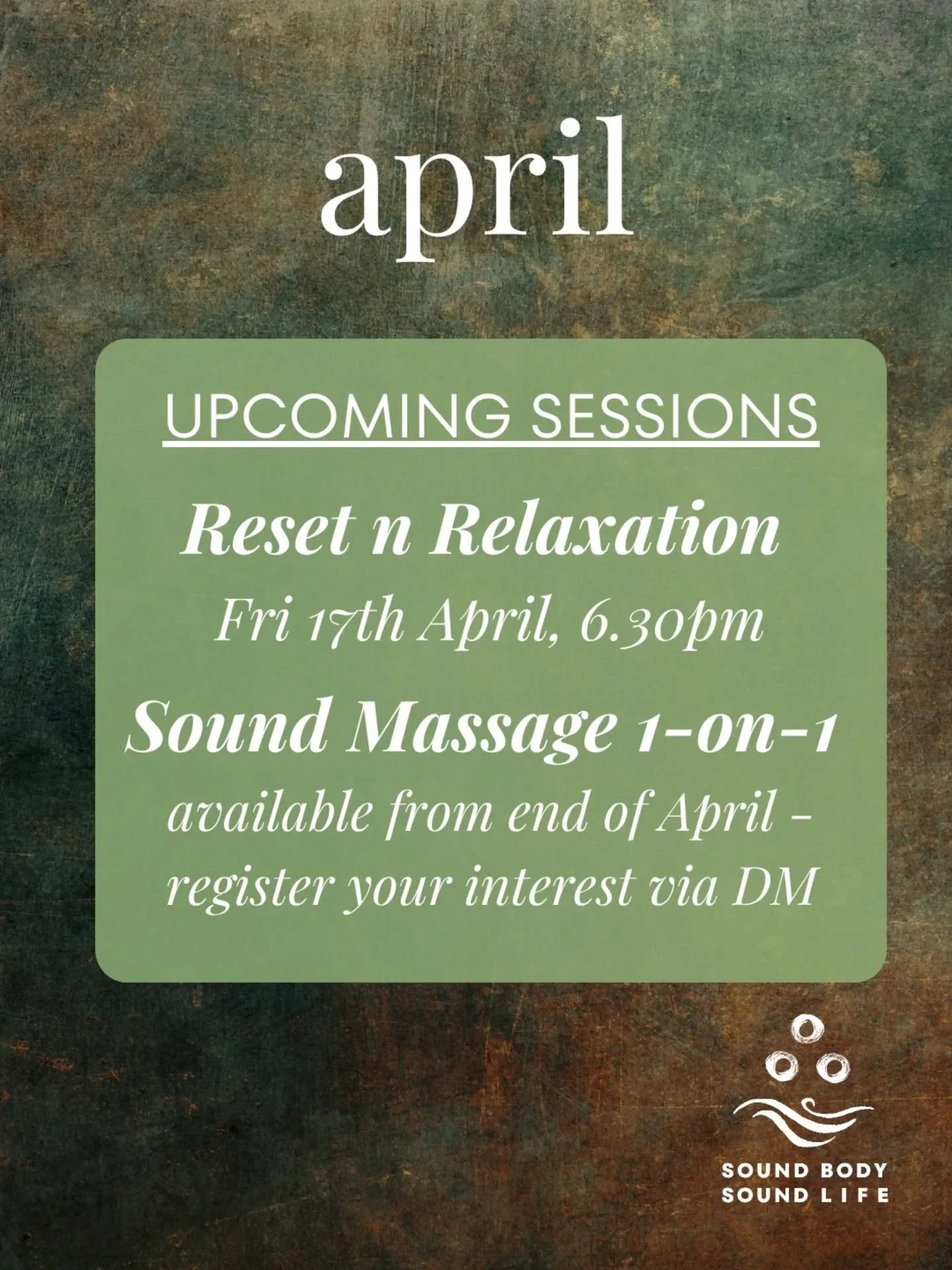 Reset N Relaxation Sound Session is a great introduction session to sound bath if you have never try something like this before.

I use mainly Tibetan (Himalayan) metal bowls, including high quality Peter Hess therapy bowls during this sessions.

I p