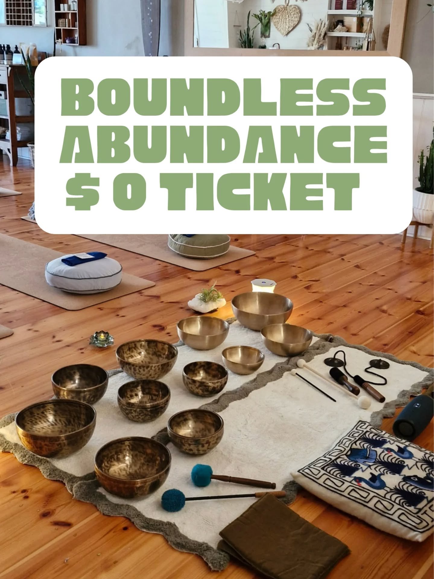 ✨️ as part of our abundance practice, we offer one $0 ticket in our fortnightly sound meditation sessions. this is an opportunity for anyone who would love to try the relaxing effect of a sound bath but is currently face challenges to set aside the e