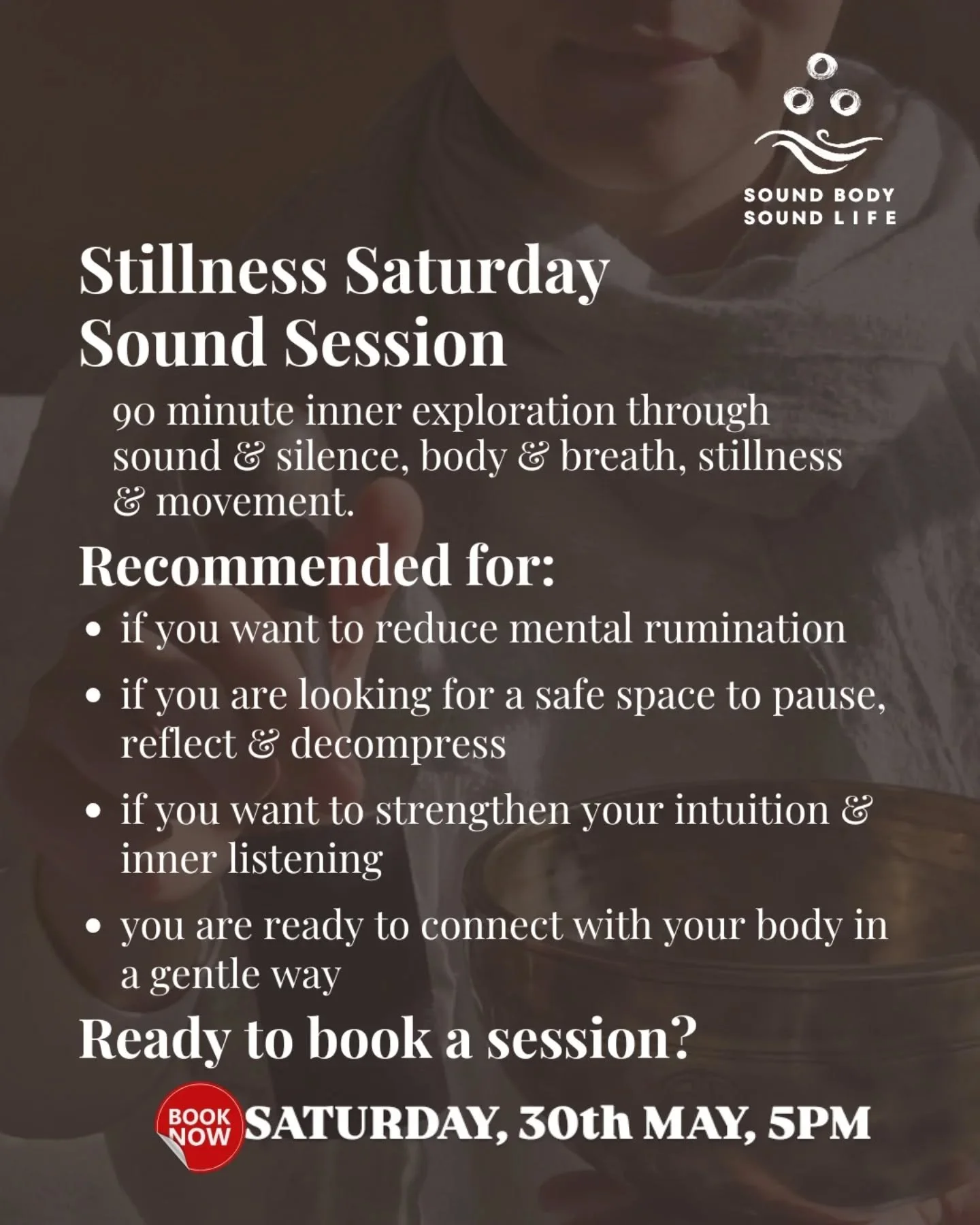 Book-end this month with a quiet, nurturing pause through guided meditation and sound session 🪺

May you find home in your body,
Corry 🙋🏻&zwj;♀️🌿🩵✨️ Sound Body Sound Life 

#relaxwithsound #relaxation #timeoutmelbourne #selfcare #nurture