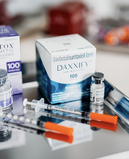 Needles, botox, Evolve Aesthetics set up for