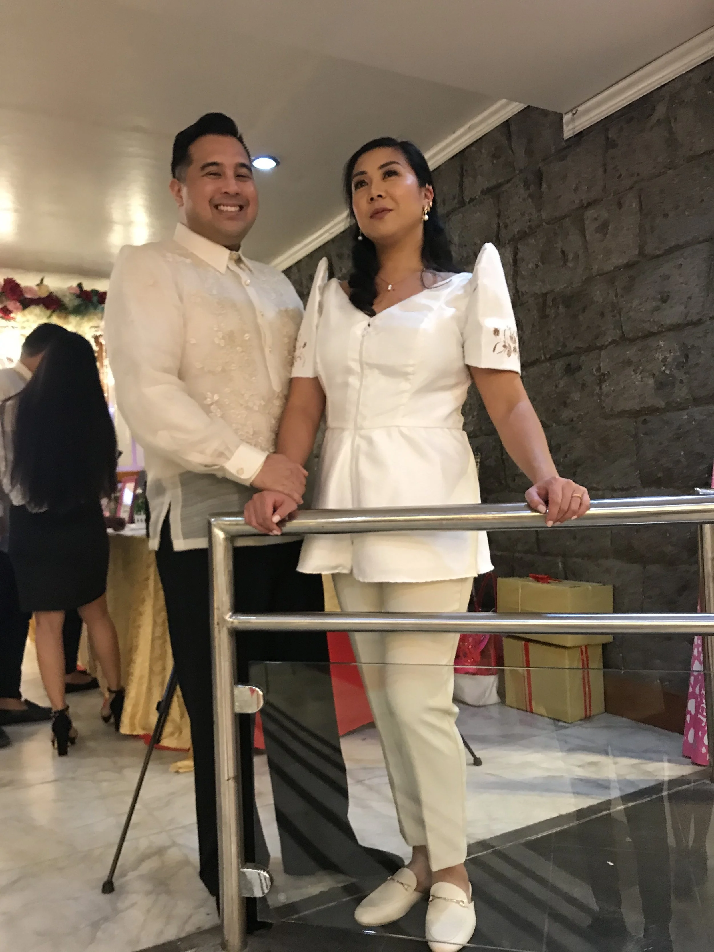 All dressed up in Manila.