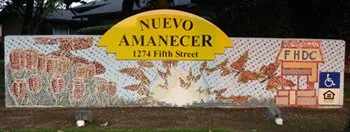 Nuevo Amanecer Monument Sign Mosaic