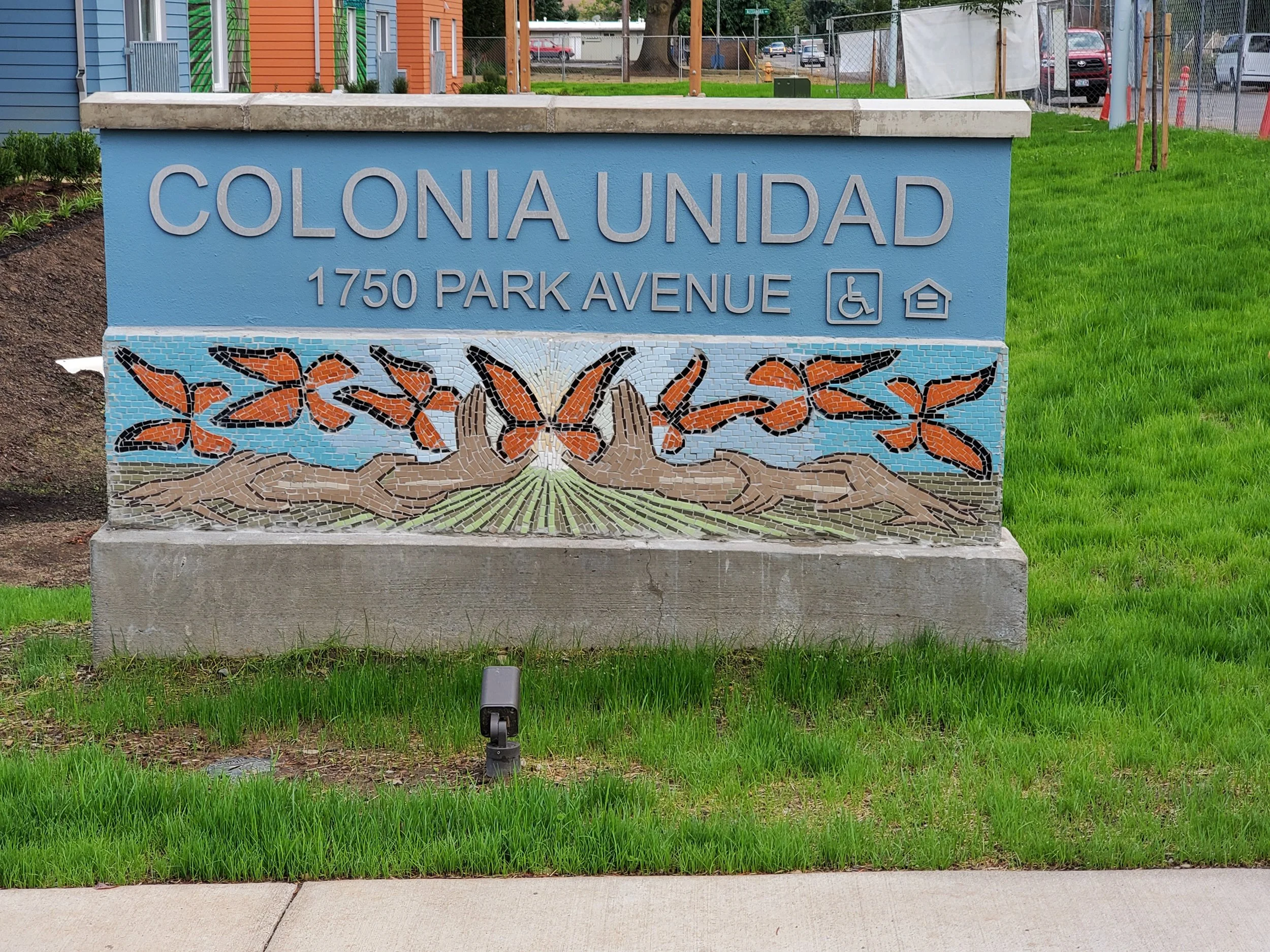 Colonia Unidad Monument Sign