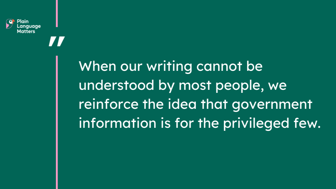 Use plain language to decolonise government writing