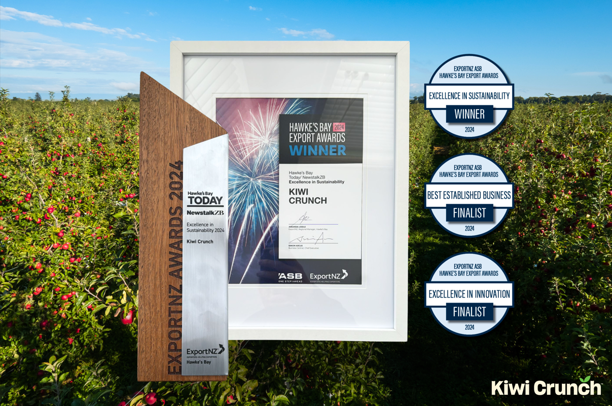 Kiwi Crunch wins Hawke's Bay Sustainability Award 2024