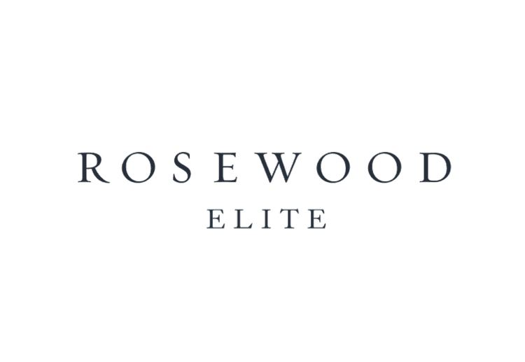 Rosewood Elite logo in black and blue text on a white background.