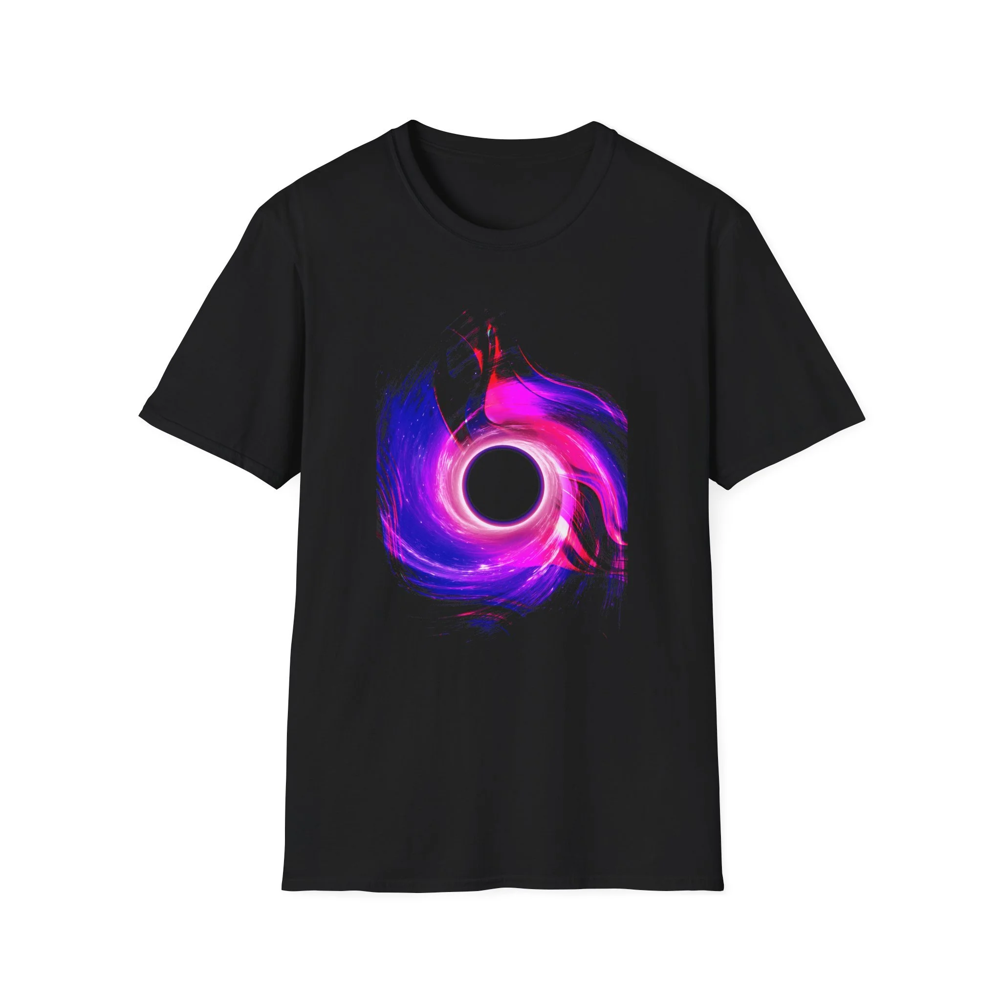 Trippy Pink and Blue Fractal Geometric Psychedelic Tee