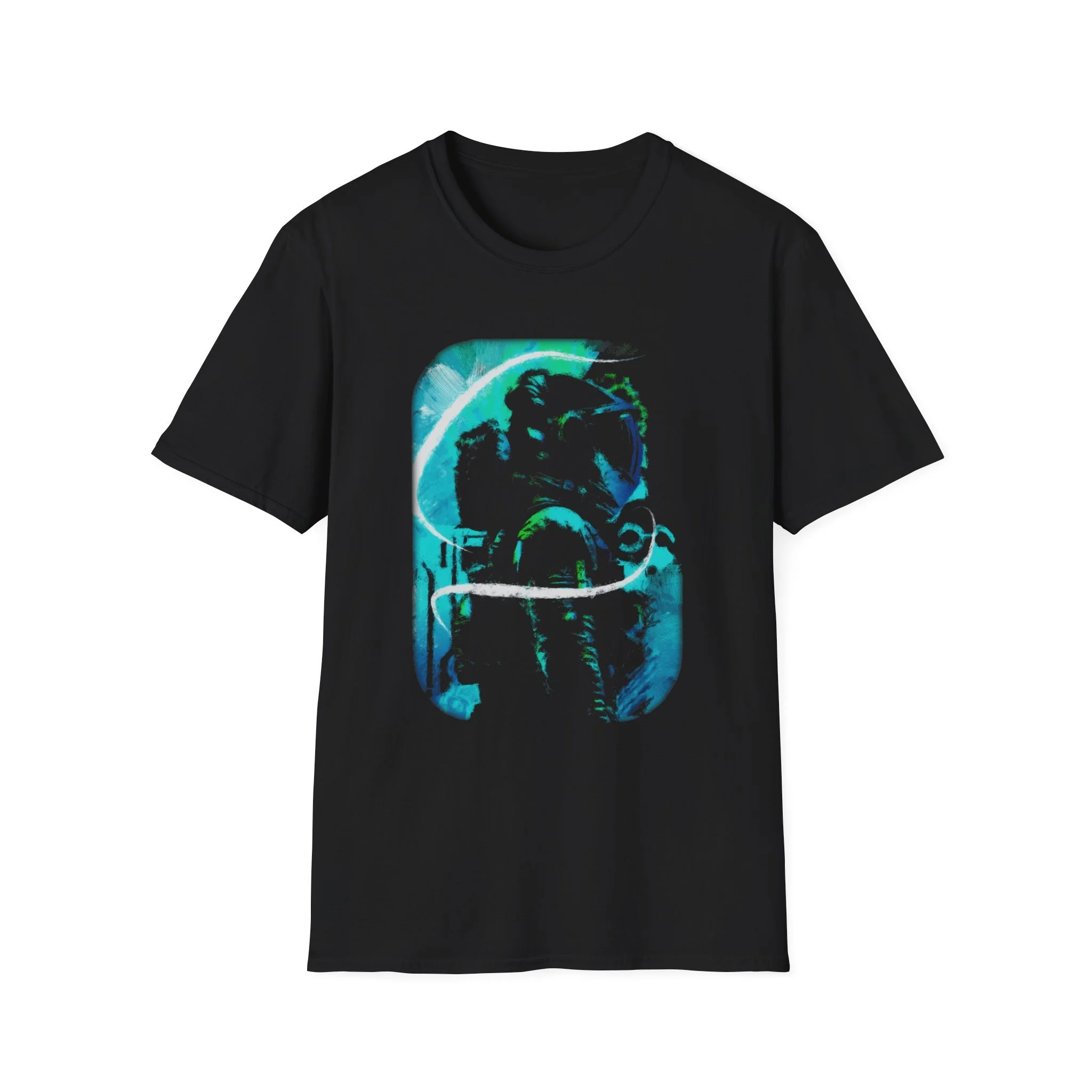 Grunge Space Man Paint Blast Astronaut Graphic Tee