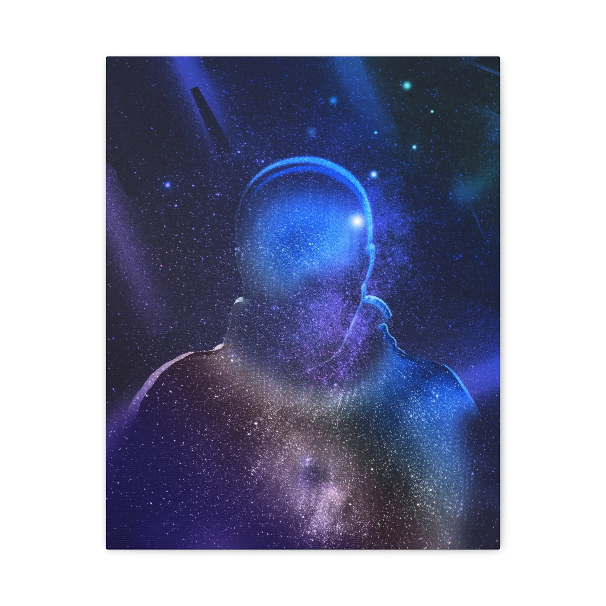 Figure In Space Matte Canvas Wall Art