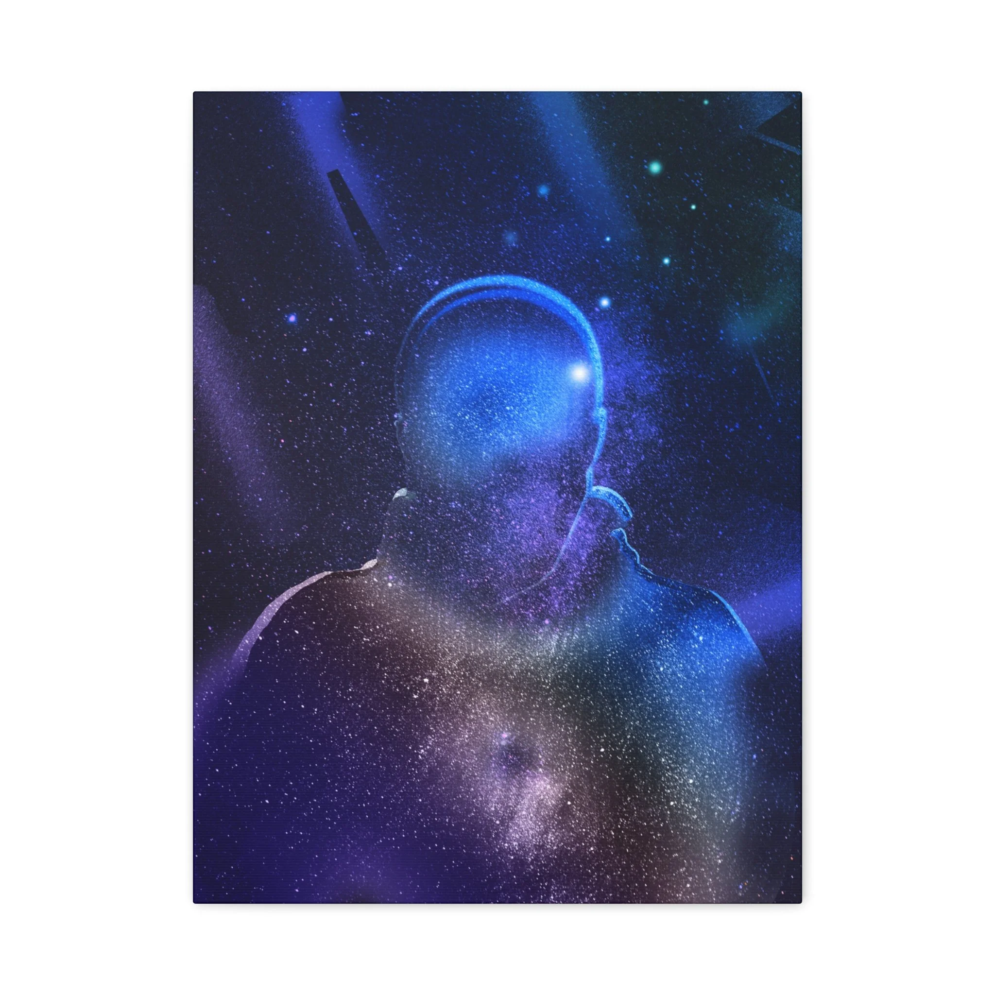 Figure In Space Matte Canvas Wall Art