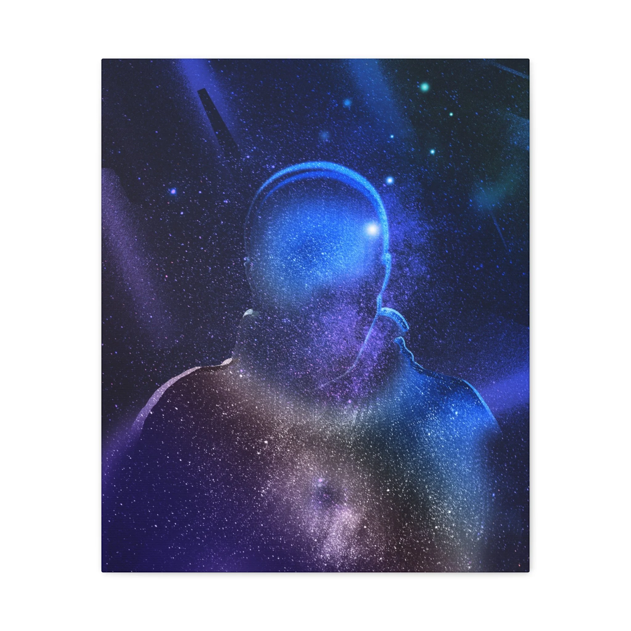 Figure In Space Matte Canvas Wall Art