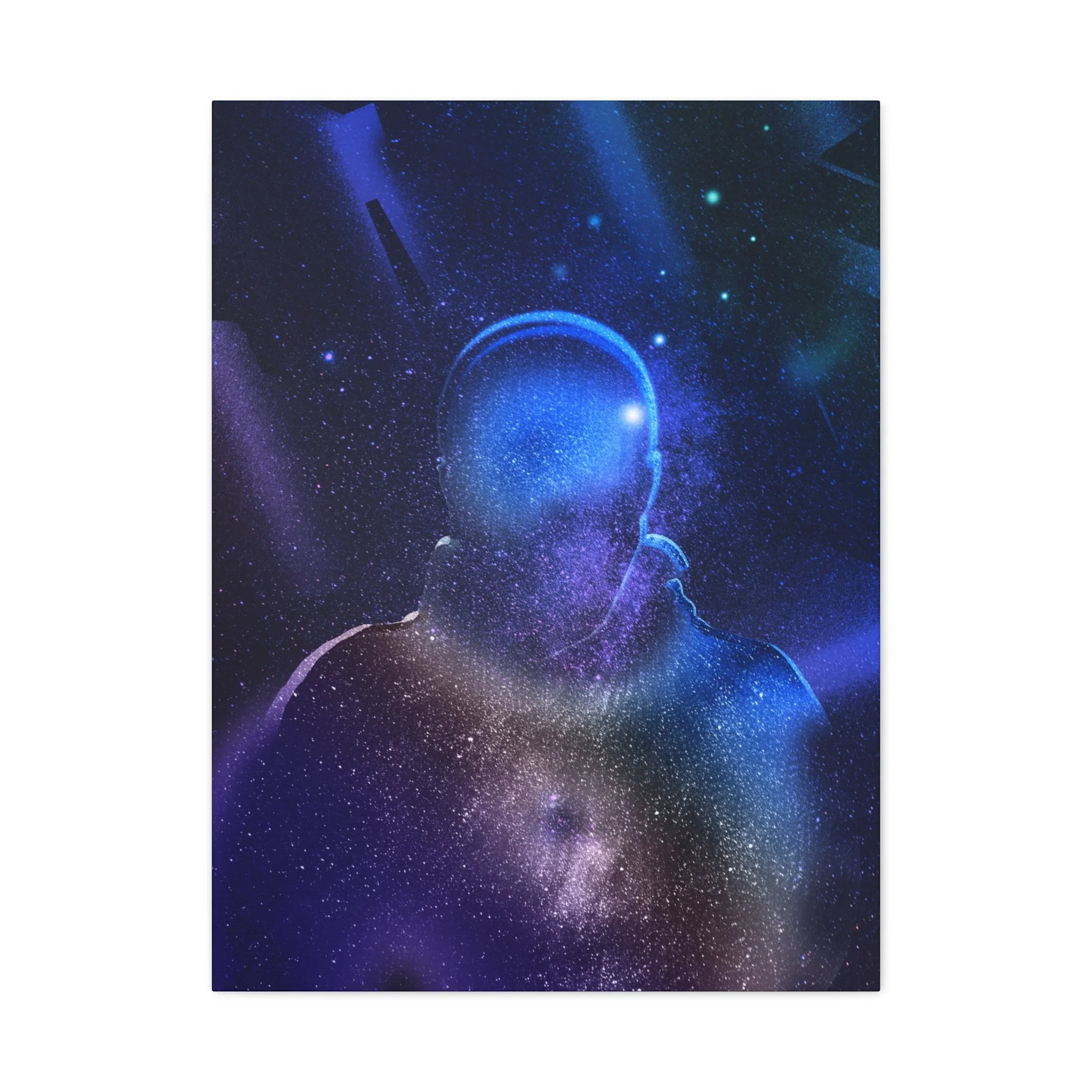 Figure In Space Matte Canvas Wall Art