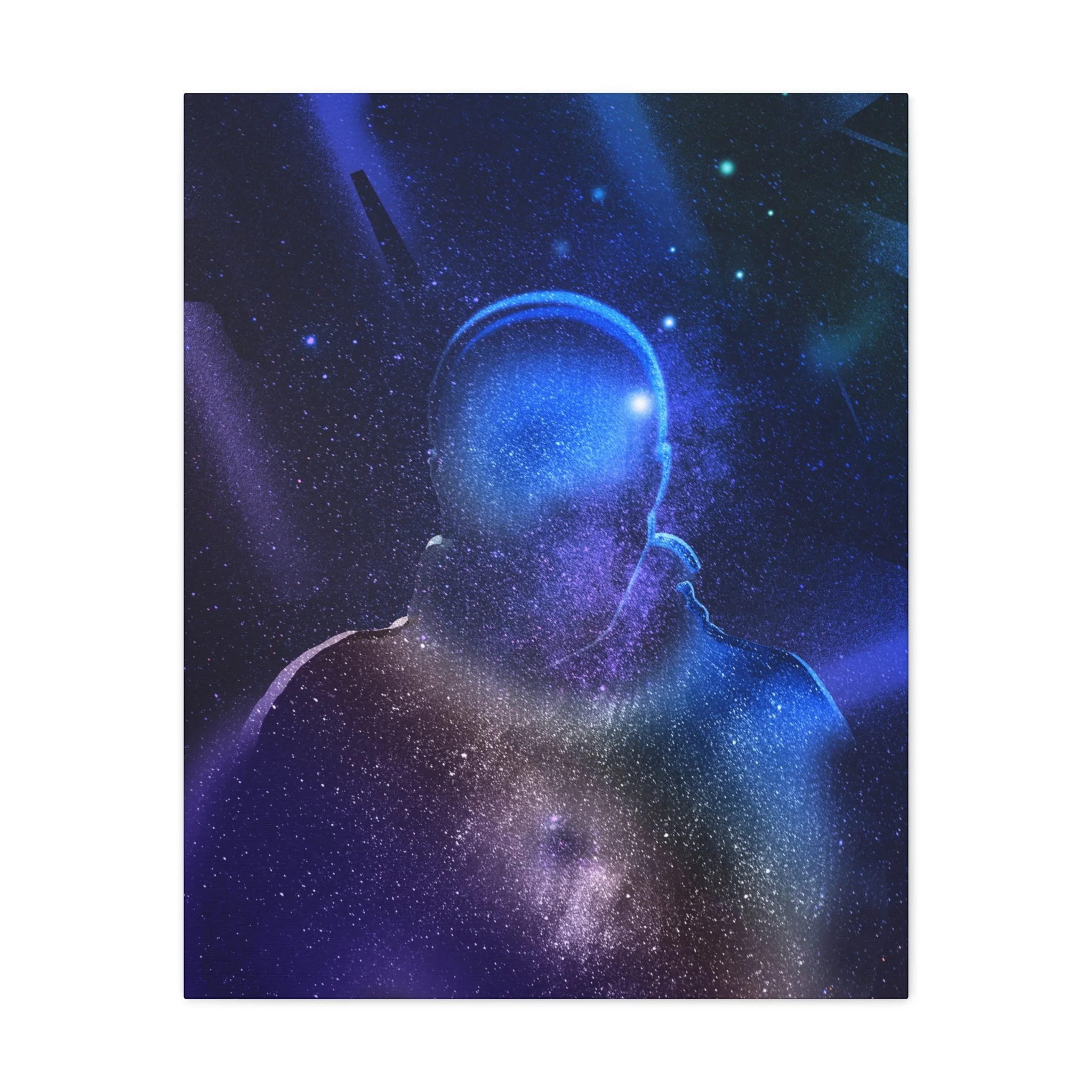 Figure In Space Matte Canvas Wall Art