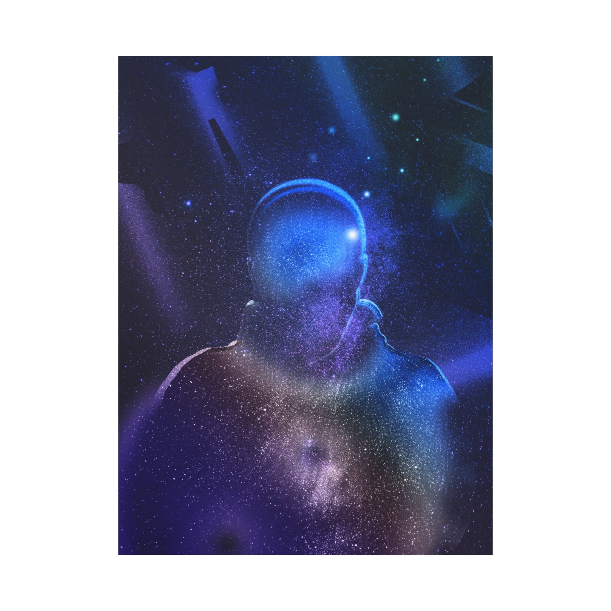 Figure In Space Matte Canvas Wall Art