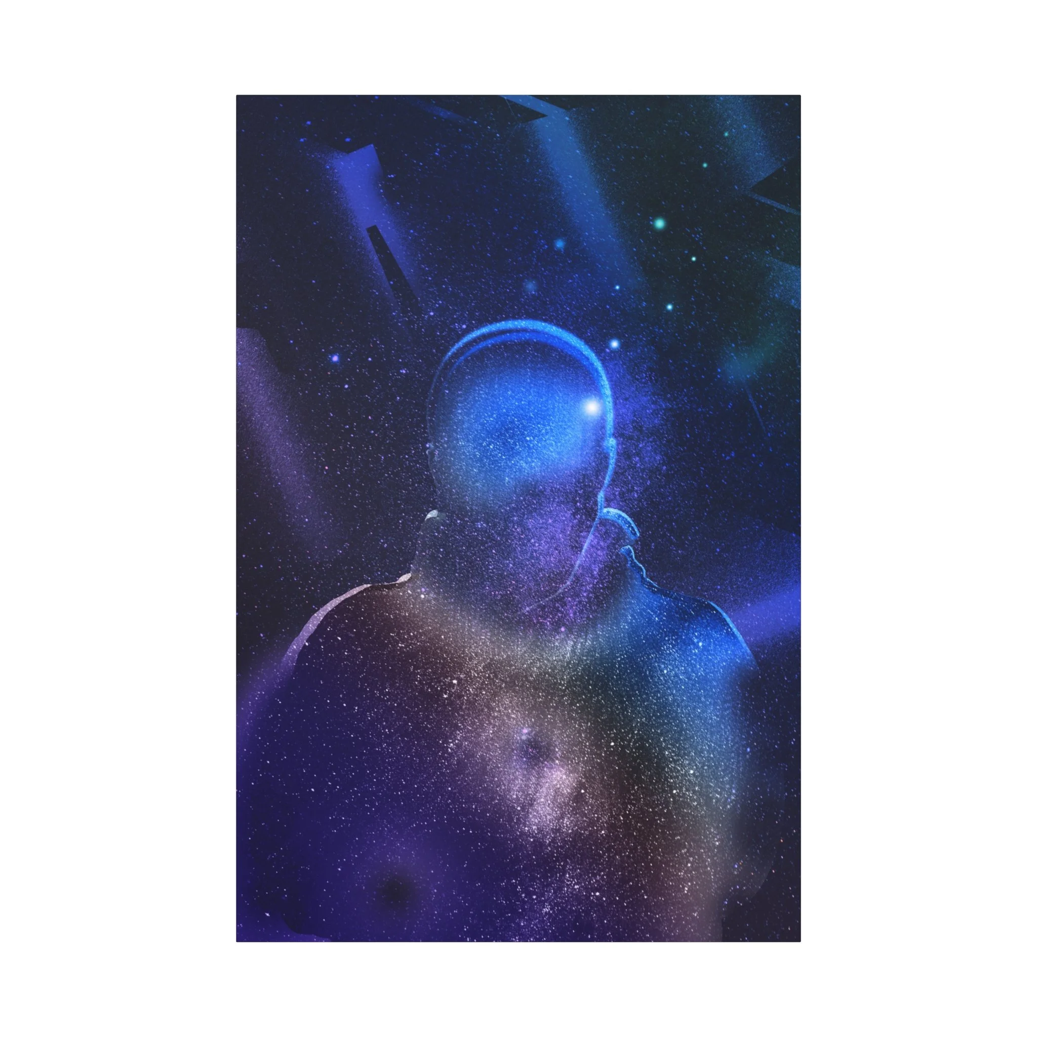 Figure In Space Matte Canvas Wall Art