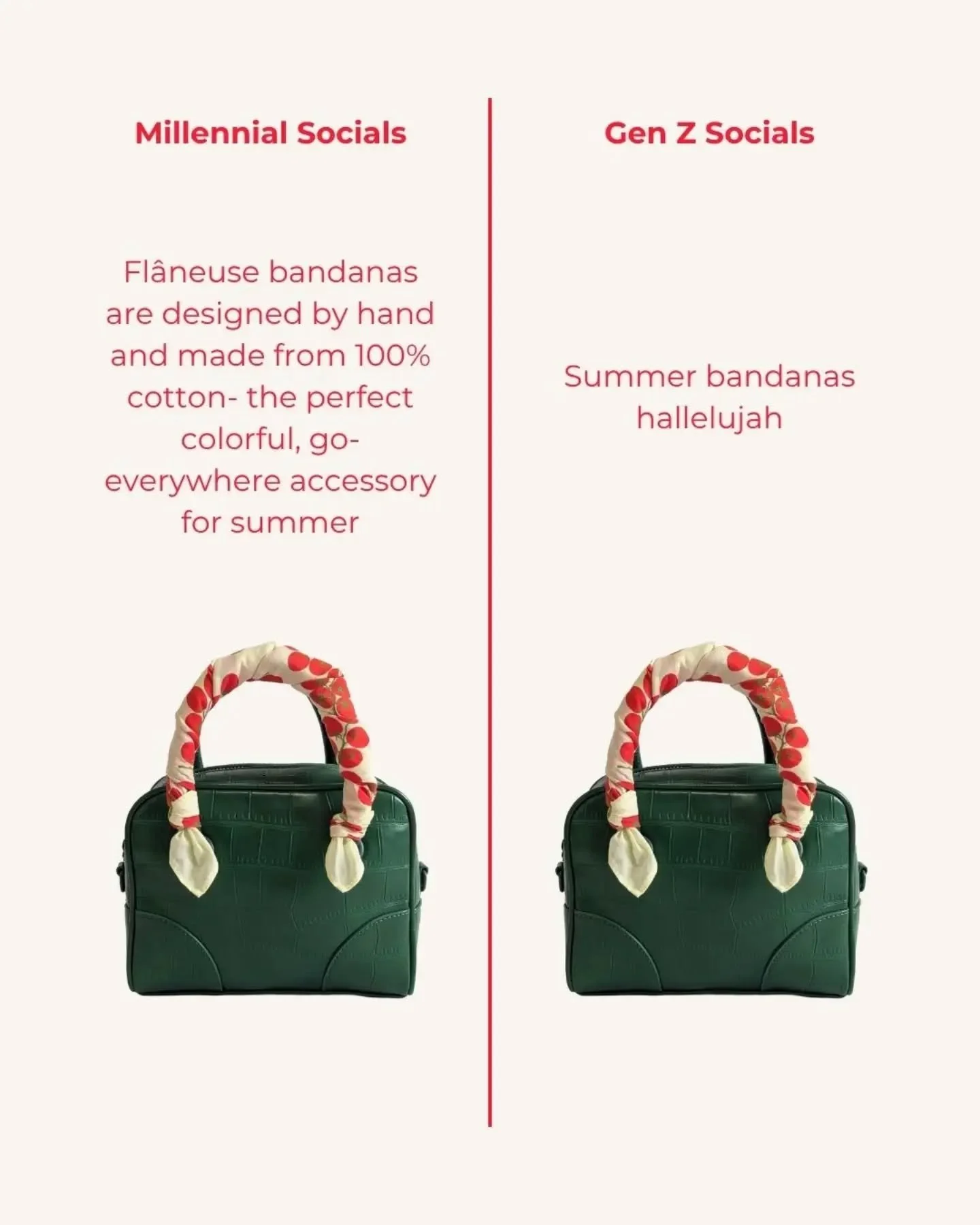 The intern did this.

Either way, bandanas are always in for summer

www.flaneuselabel.com

#summervibes #designedinspain