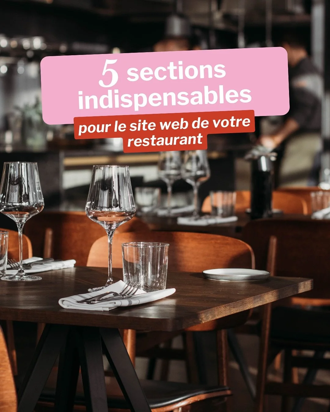 Un bon site, c’est bien plus qu’une belle vitrine.
C’est un outil qui attire, rassure et donne envie de réserver !
Dans ce post, on te partage les 5 sections indispensables à avoir sur le site web de ton restaurant po