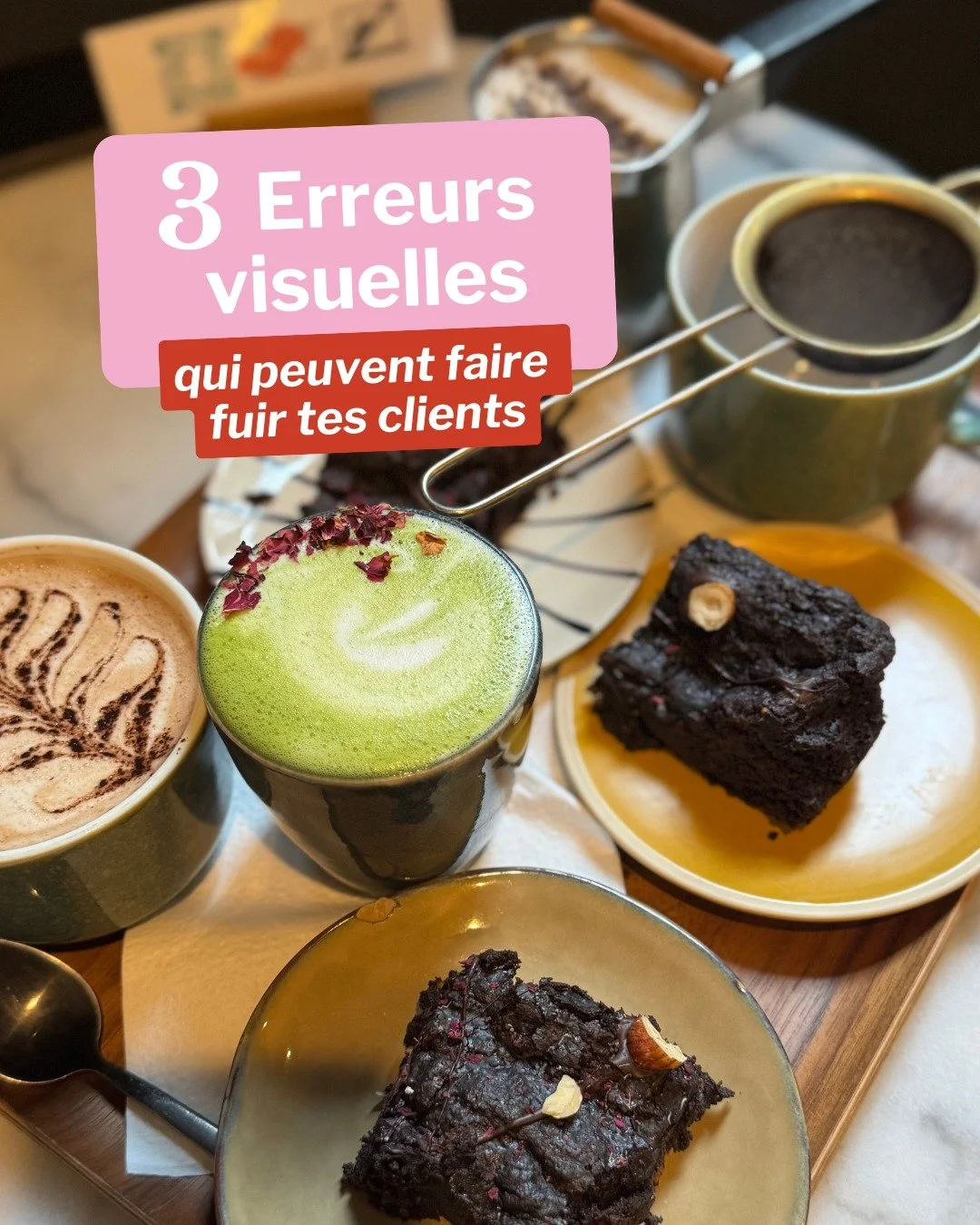 Un bon visuel, c’est bien plus qu’un joli design.
C’est ce qui donne envie d’entrer, de goûter… et de revenir ! 👀
Dans ce post, on te partage 3 erreurs graphiques que font (encore) beaucoup de restaurateurs, et