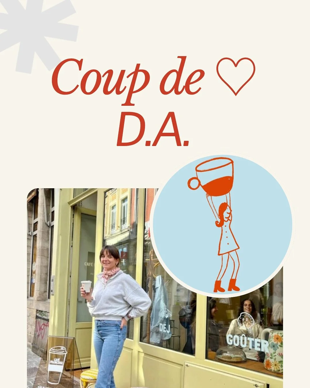 ANALYSE DE DA 🪩☕
Aujourd’hui, on plonge dans l’univers visuel du @cafefrancoise , ce petit bijou rétro niché rue Lepelletier à Lille.
Un lieu de 25 m² seulement, mais une direction artistique pleine de caract&
