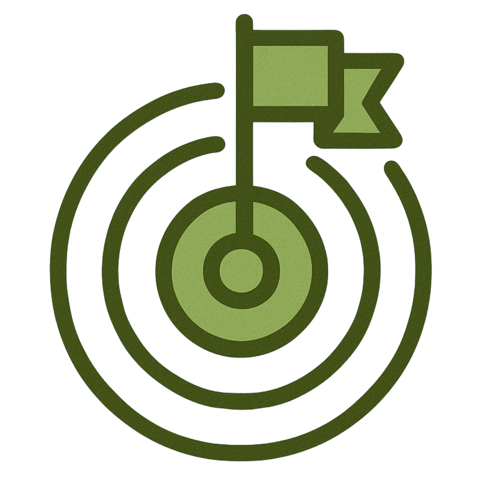 Icon of a pair of headphones with a circular design and a green speech bubble with a check mark on top, representing audio or communication.